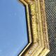 Octagonal Tuscan Wall Mirror. Art Deco. Iridescent wood/brass frame.