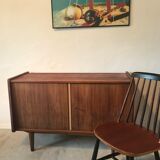 Low buffet vintage 1960 walnut blond