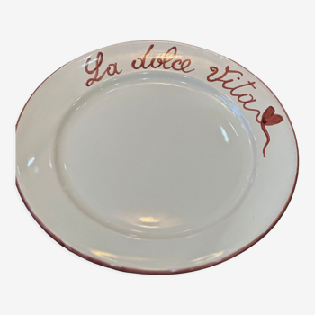 Handmade Italian plate "La dolce Vita"