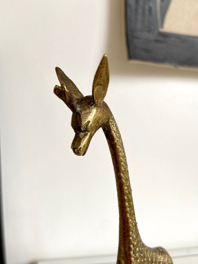 Golden brass giraffe