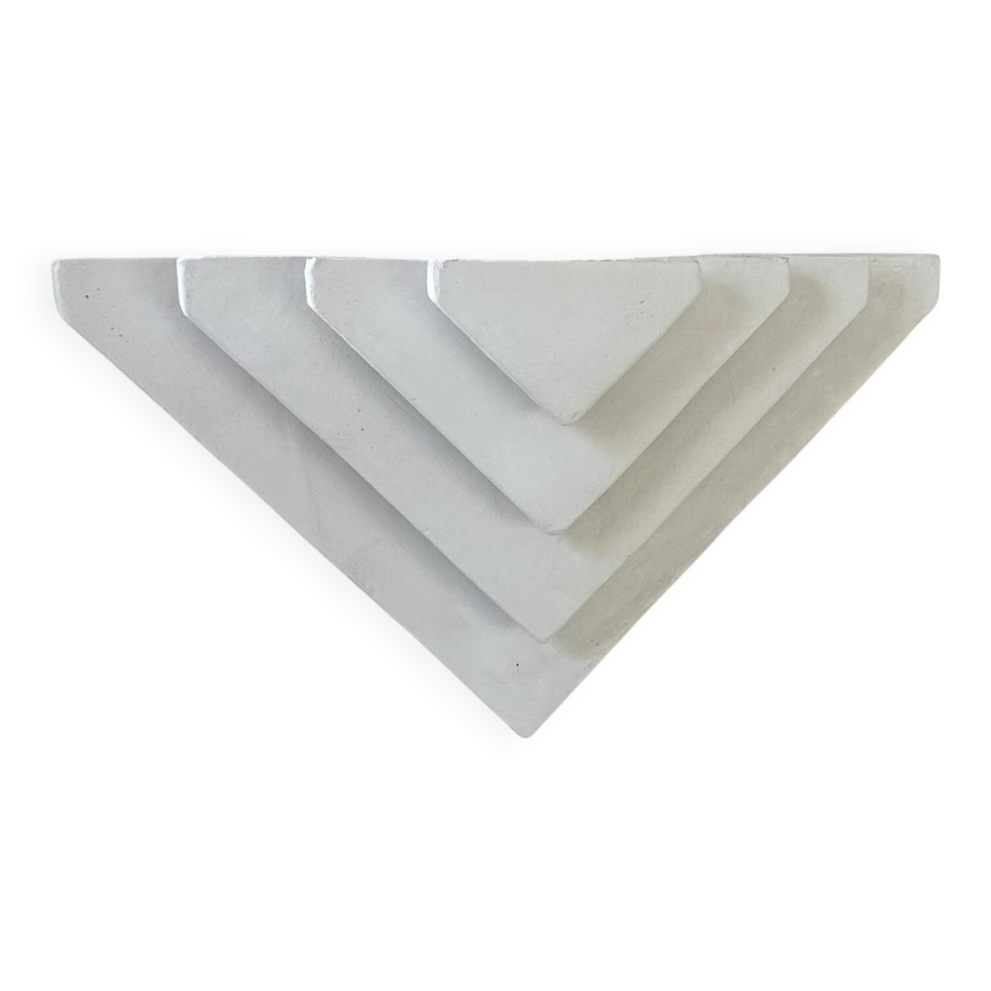 Applique vintage, plâtre blanc mat, France, 1970