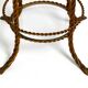 Italian Mid Century Regency side table in gold plated Metal by Li Puma
