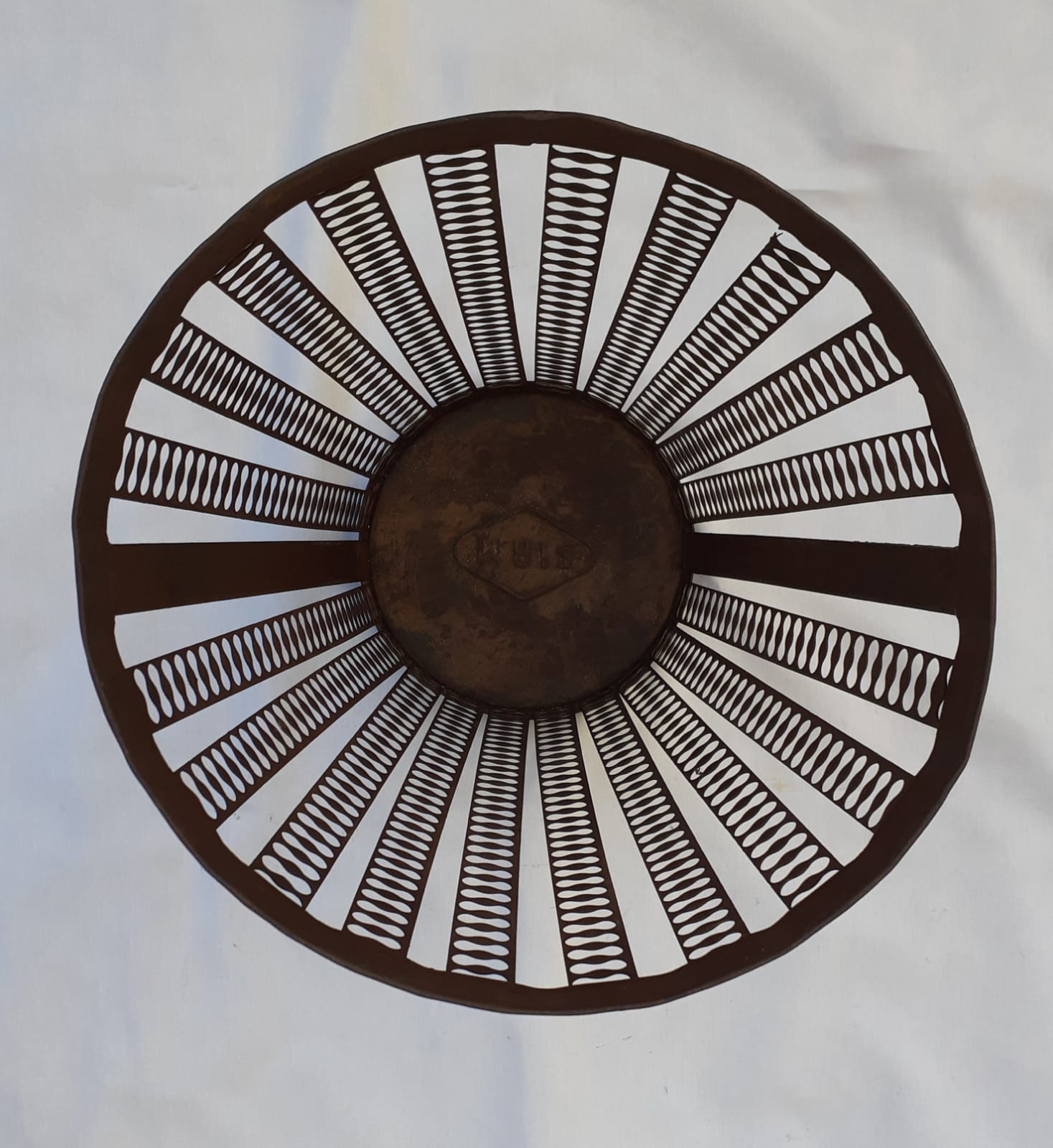 Vintage metal wastepaper basket