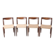 Set of 4 Scandinavian chairs in Rio rosewood by HW Klein