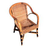 Children's rattan/wicker armchair from the 60s