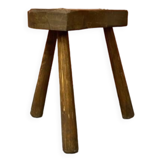 Tabouret tripode brutaliste