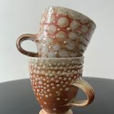 Set of 2 handmade earthen-glazed cups