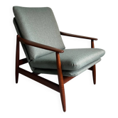 Fauteuil de salon en teck danois des années 1960 : Modèle 350 de Poul Volther