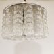Mid century glass and chrome chandelier, 1960s