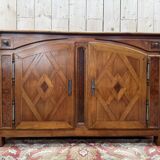 Hunting-style buffet in cherry wood
