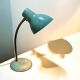 Industrial table lamp / vintage desk lamp mint color l 36 b 27 h 17