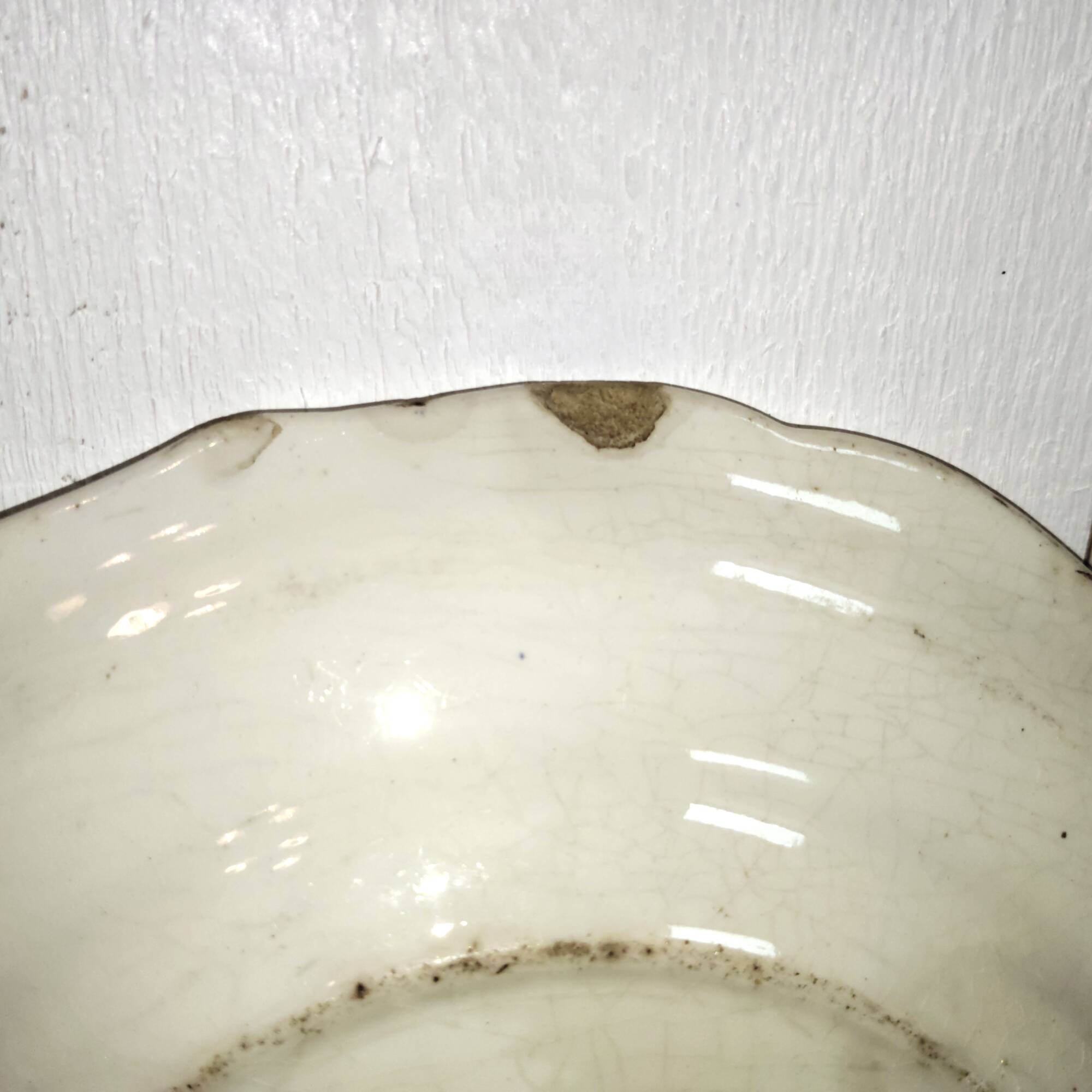 Flat plate in Gien earthenware - Rouen Art Deco motif - 1932