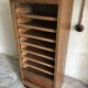 Vintage sliding curtain file cabinet 1950-1970
