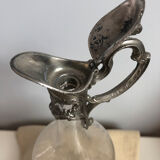 Ewer glass and silver metal