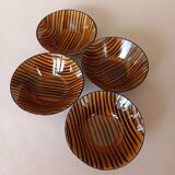 4 coupelles  Sarreguemines "Domino"