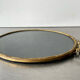 Antique metal gold colored oval picture frame brass 21.5 cm x 15.5 cm