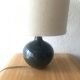 Pied de lampe en grès émaillé