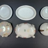 Set of 3 Limoges porcelain candy box
