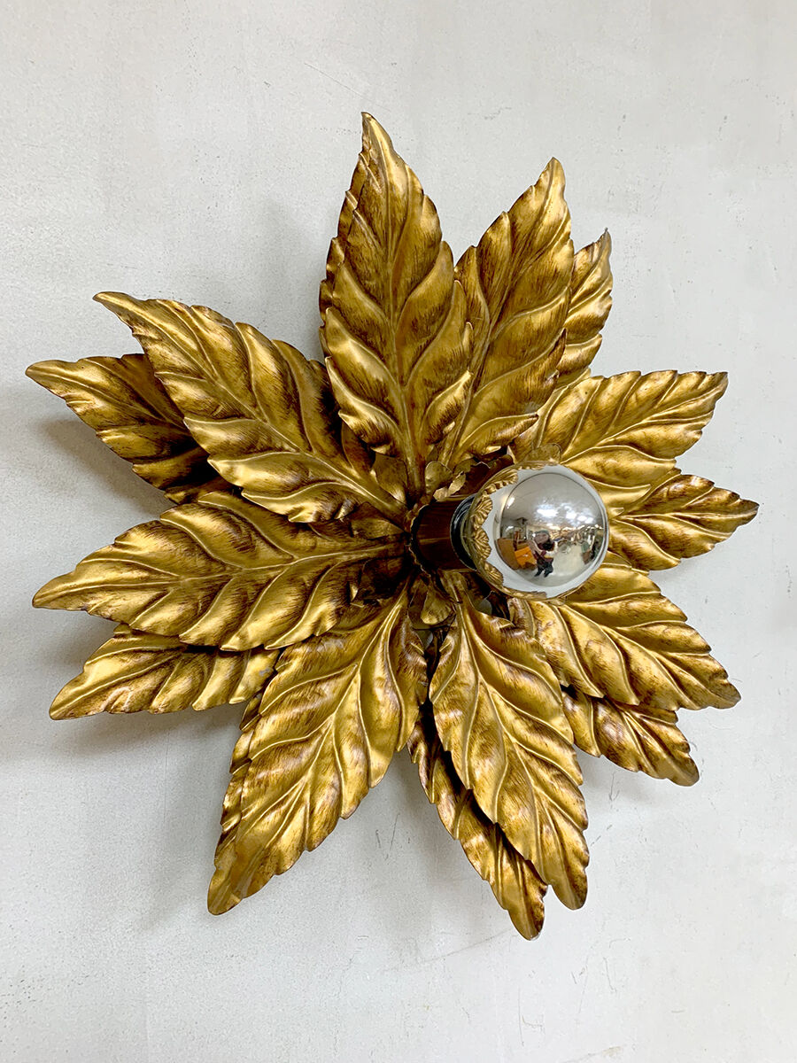 Hans Kogl vintage golden wall lamp