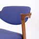 Set of six dining chairs - Model 42 - teak & blue fabric - Kai Kristiansen - Schou Andersen - 1960s