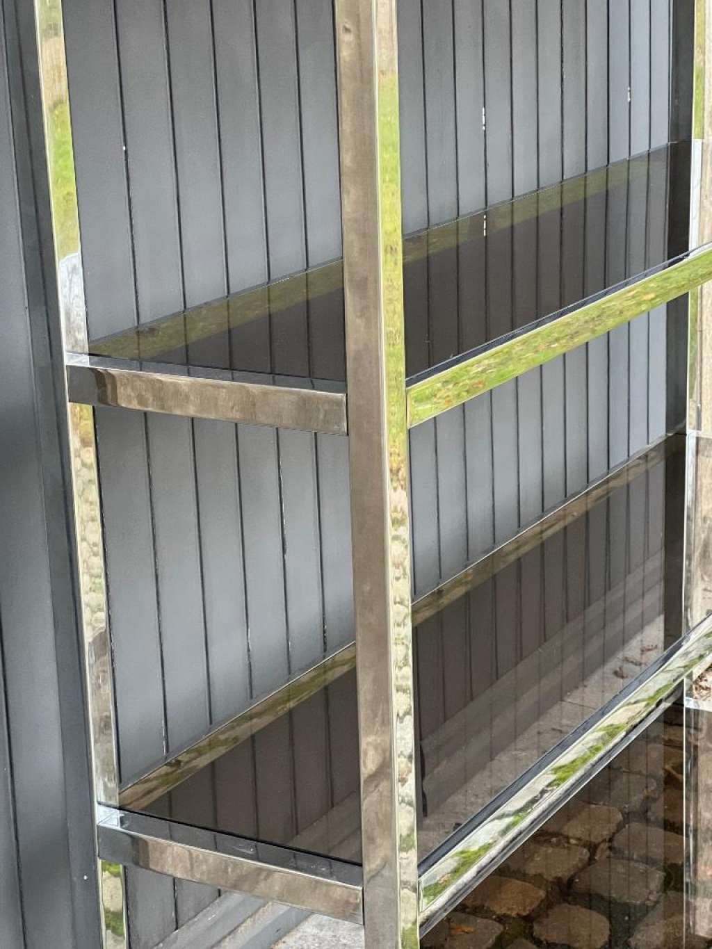 Shelf with smoked glass