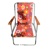Chaise de jardin pliante seventies