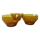 3 yellow amber glass bowls from Duralex in very good condition