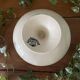 Antique compote dish in earthenware from Salins-lès-Bains (Jura)
