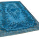 Hand-knotted contemporary oriental 1980s 171 cm x 303 cm blue carpet