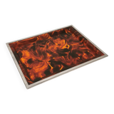 Tortoiseshell lucite tray, 1970