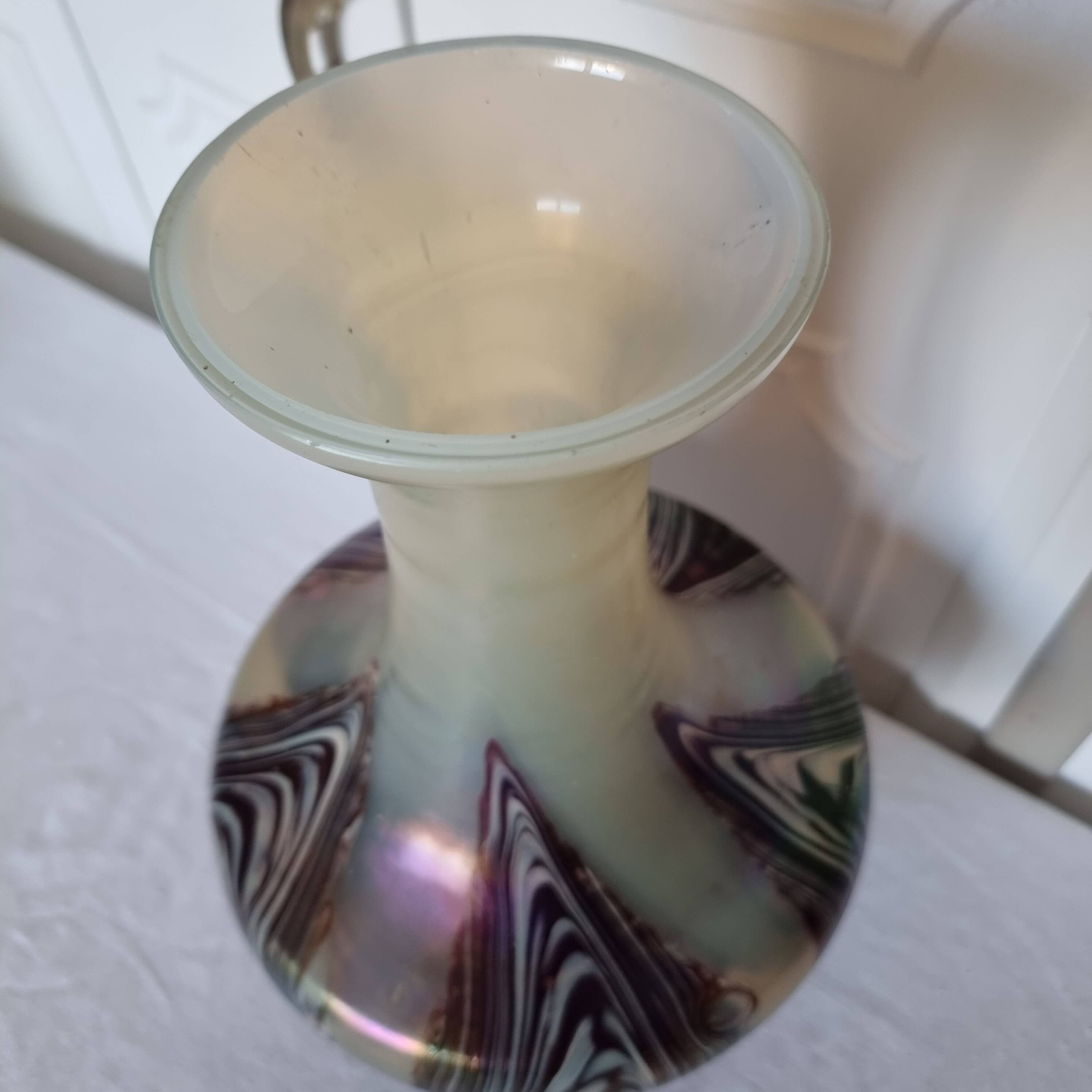 Large early 20th century Loetz Bohemia iridescent art glass vase