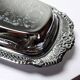 Silver-plated/inox vintage butter dish from the 1960s-1980s in Rococo style.