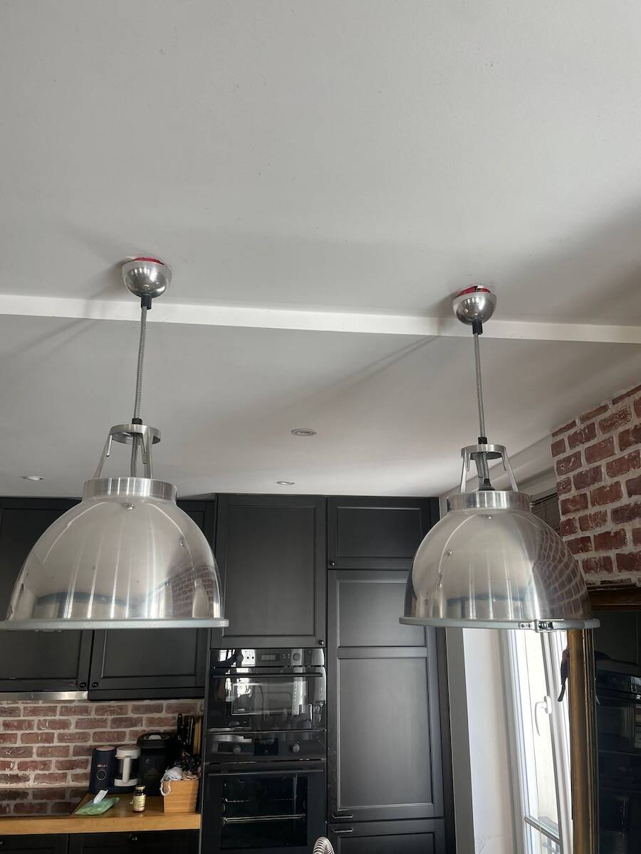 Pair of Original BTC England Titan Pendant Lights, Size 1