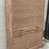 Old notary furniture double shutter solid oak raw