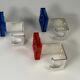 3 x 1960s 1970s Coat Hooks, Wall-Mounted Coat Rack, Metal/Plastic