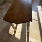 19th century round cherry table with flaps