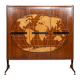20thc italian stylised "map of the world" cabinet c.1950