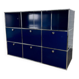 USM Haller cabinet / highboard dark blue with open modules