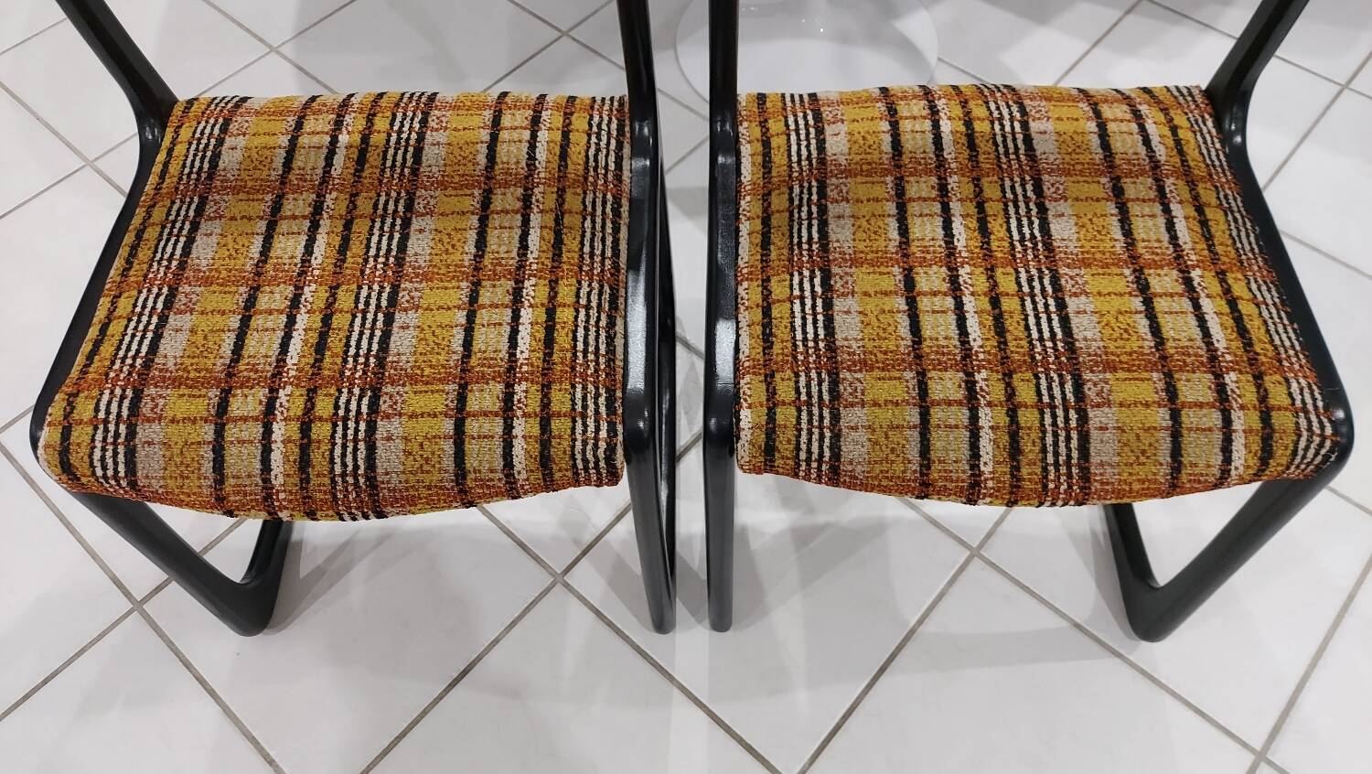 Pair of Baumann Sleigh model chairs, 1970