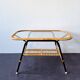 Rattan footstool for Rohé Noordwolde, The Netherlands 1960's