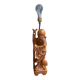 Carved wooden table lamp representing a man