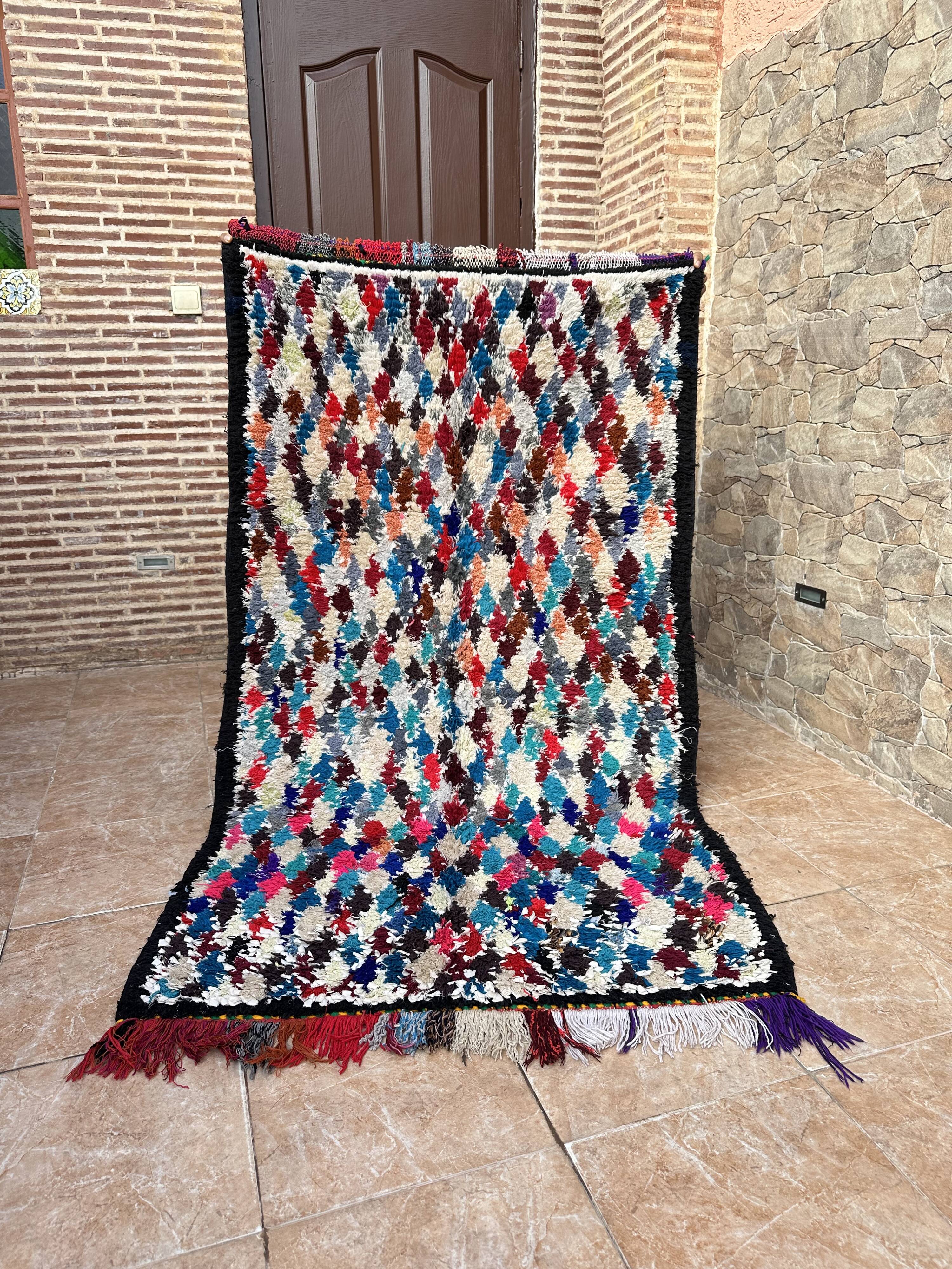 Unique Moroccan Rug - Vintage Art Deco Rug - The Moroccan Rug