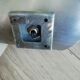 3 frosted steel sconces 70s