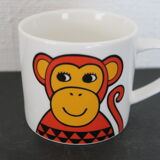Set of 2 mugs or cups décor monkey design jane foster by make international 2016