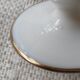 White opaline vase decorated with roses