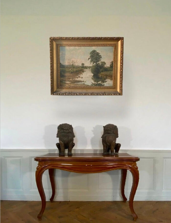 Countryside landscape Oil on canvas of the French school 20th century