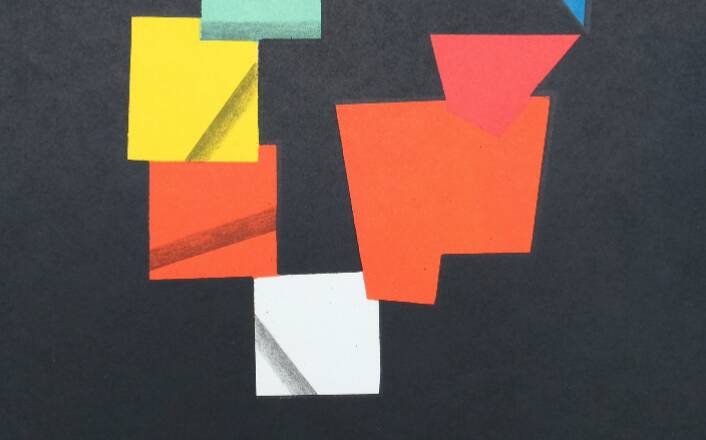 Yaacov agam: transformable work momentarily frozen - original lithograph