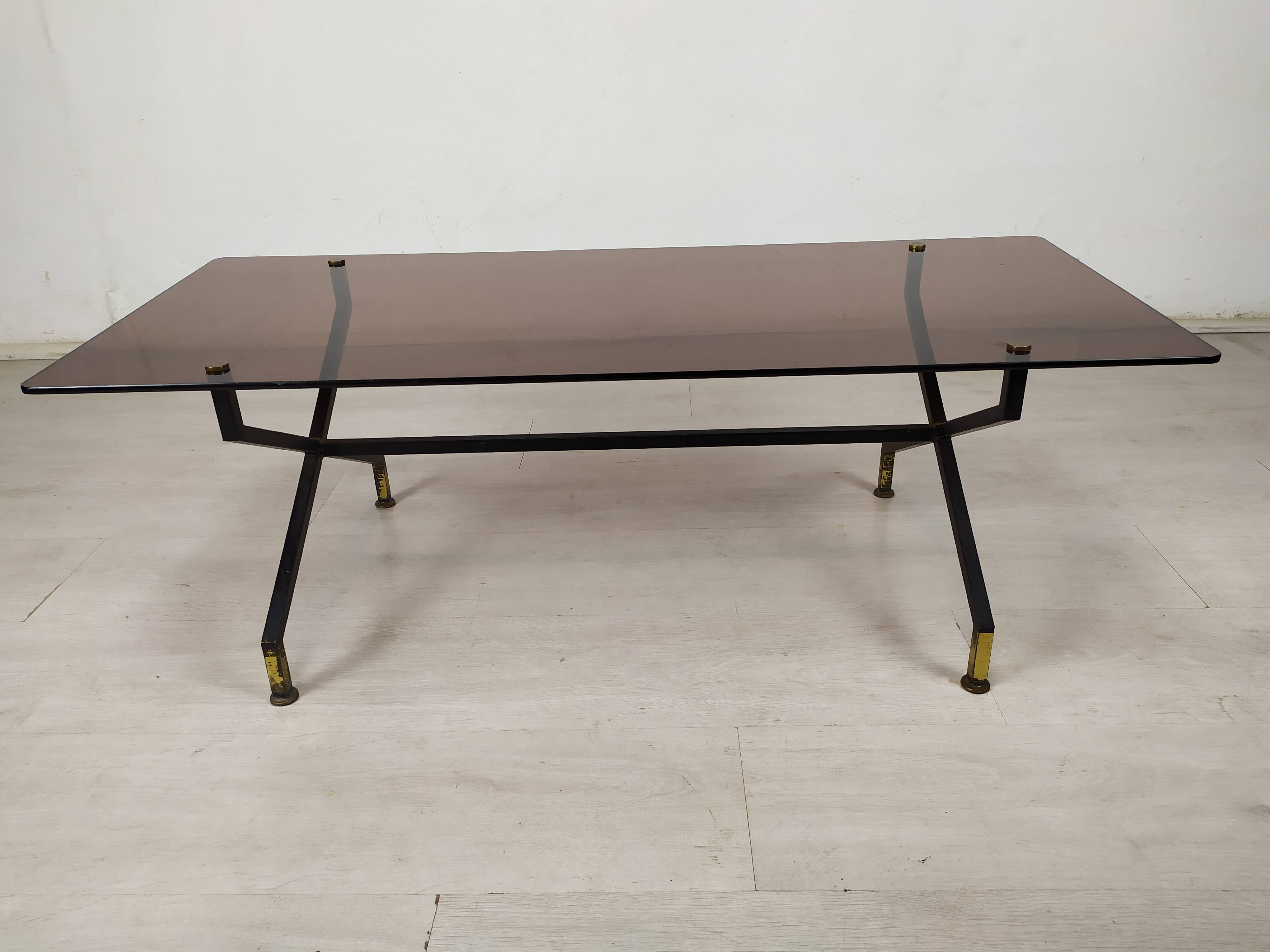 Table basse vintage verre