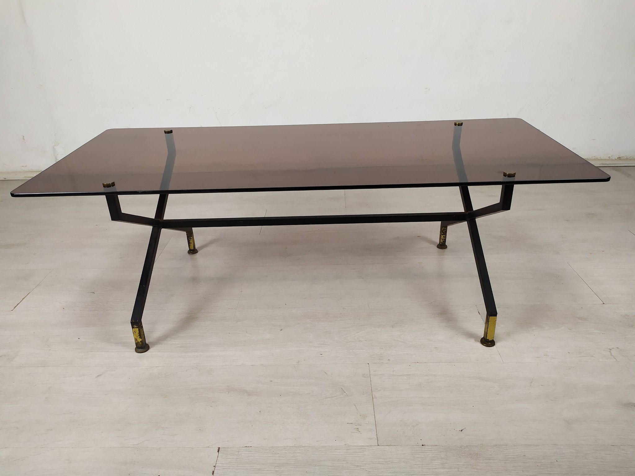 Table basse vintage verre