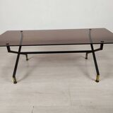 Table basse vintage verre